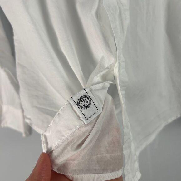 FRANK & EILEEN Barry Button Up Cotton Shirt in White - Picture 6 of 6